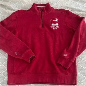 Cortland Mom Red Quarter-Zip Sweater size medium